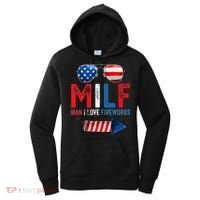 MILF Man I Love Fireworks Funny American 4th Of July Women's Hoodie thumb 0