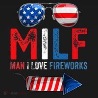 MILF Man I Love Fireworks Funny American 4th Of July Women's Hoodie thumb 2