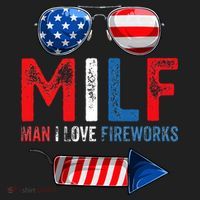 MILF Man I Love Fireworks Funny American 4th Of July Hat thumb 2