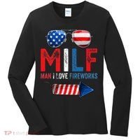 MILF Man I Love Fireworks Funny American 4th Of July Women's Long Sleeve Shirt thumb 0