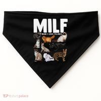 MILF Man I Love Felines Funny Cats USA-Made Doggie Bandana thumb 0