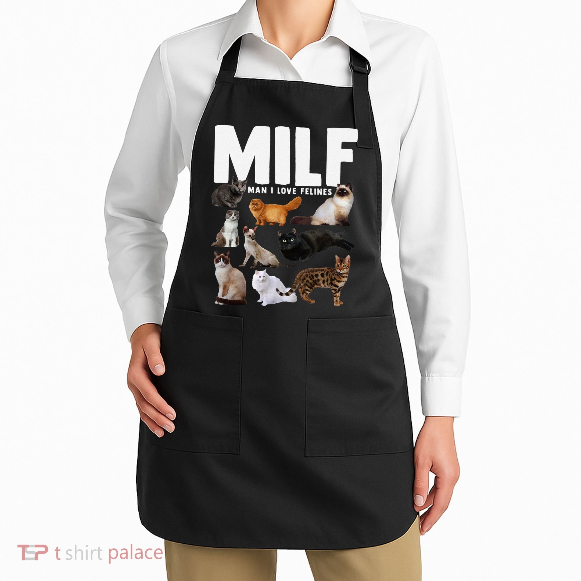 MILF Man I Love Felines Funny Cats Apron
