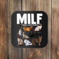 MILF Man I Love Felines Funny Cats Coaster thumb 0
