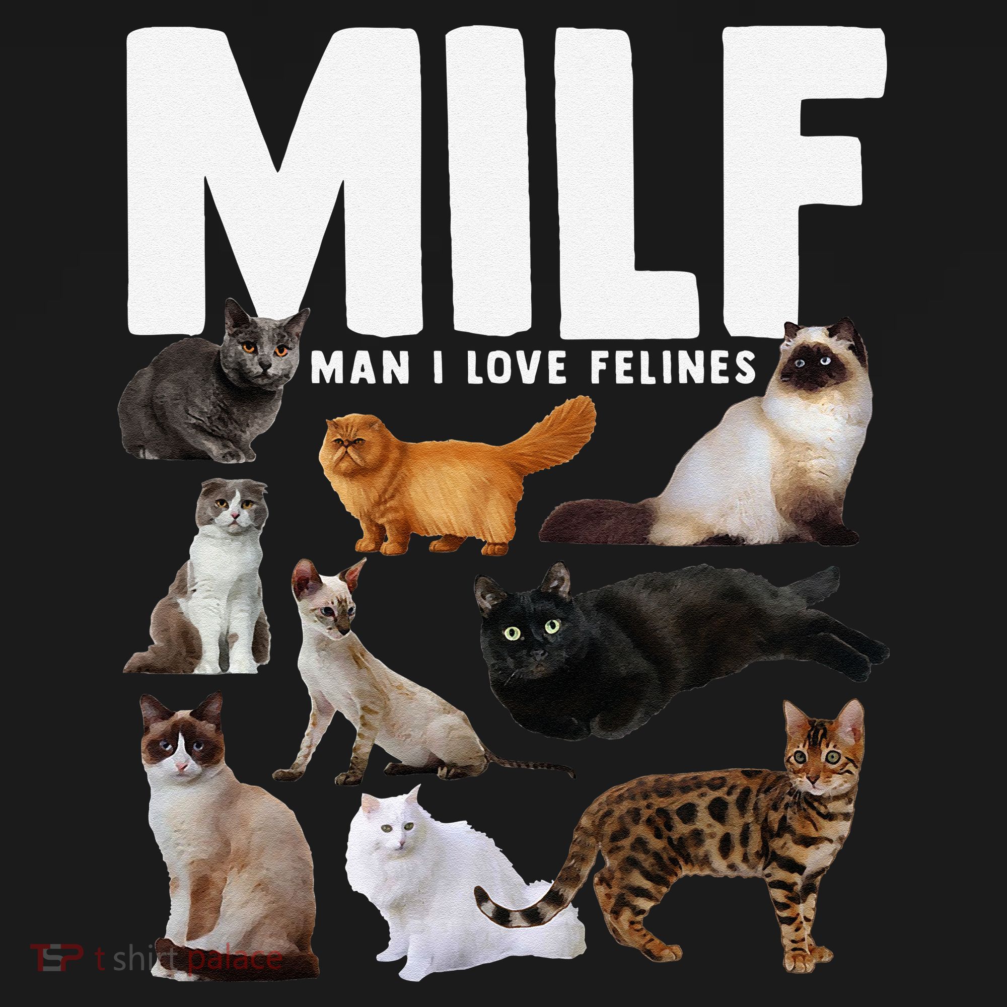 MILF Man I Love Felines Funny Cats Women's Tank Top