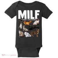 MILF Man I Love Felines Funny Cats Baby Bodysuit thumb 0