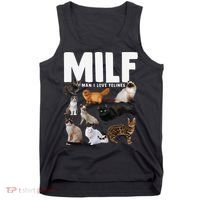 MILF Man I Love Felines Funny Cats Tank Top thumb 0