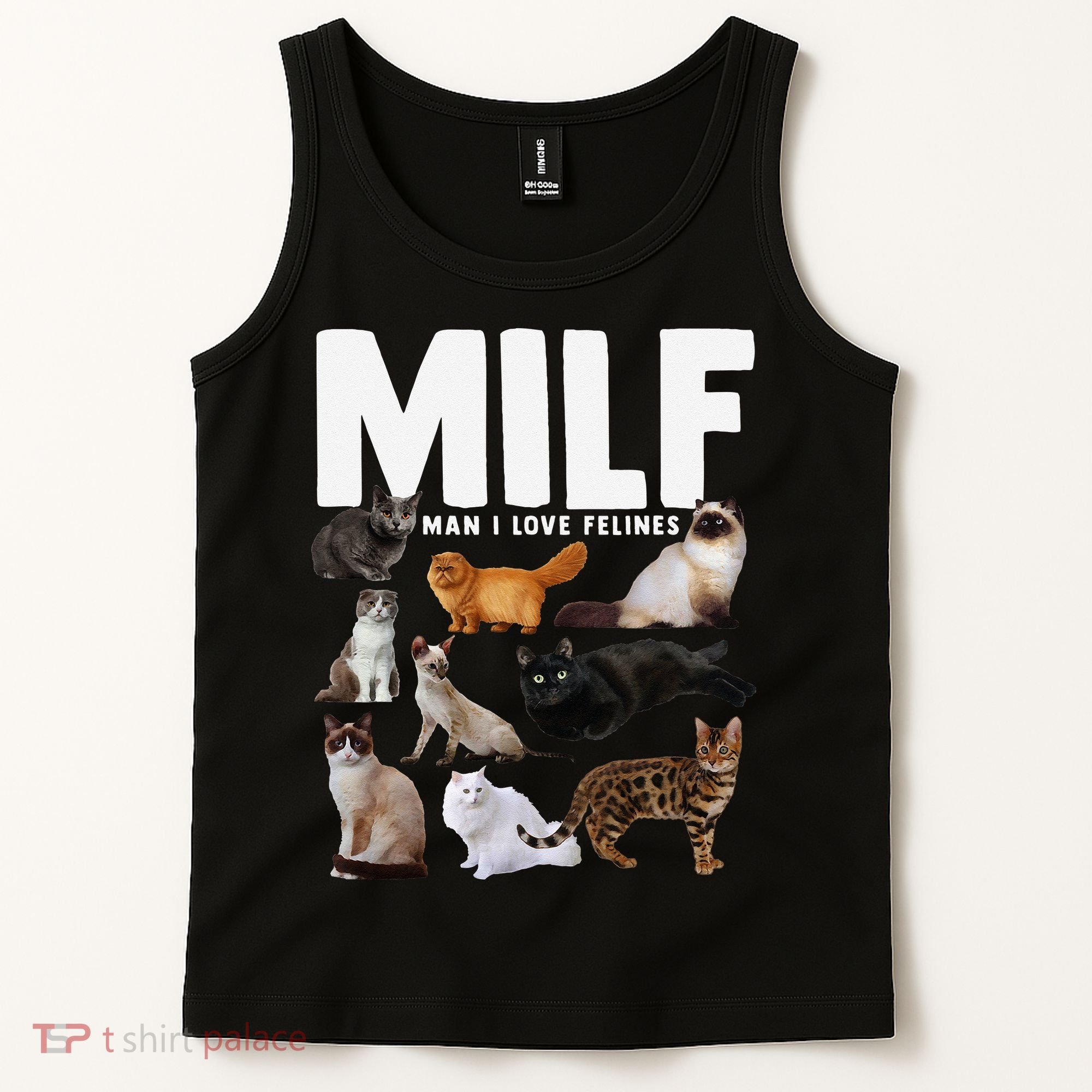 MILF Man I Love Felines Funny Cats Tank Top