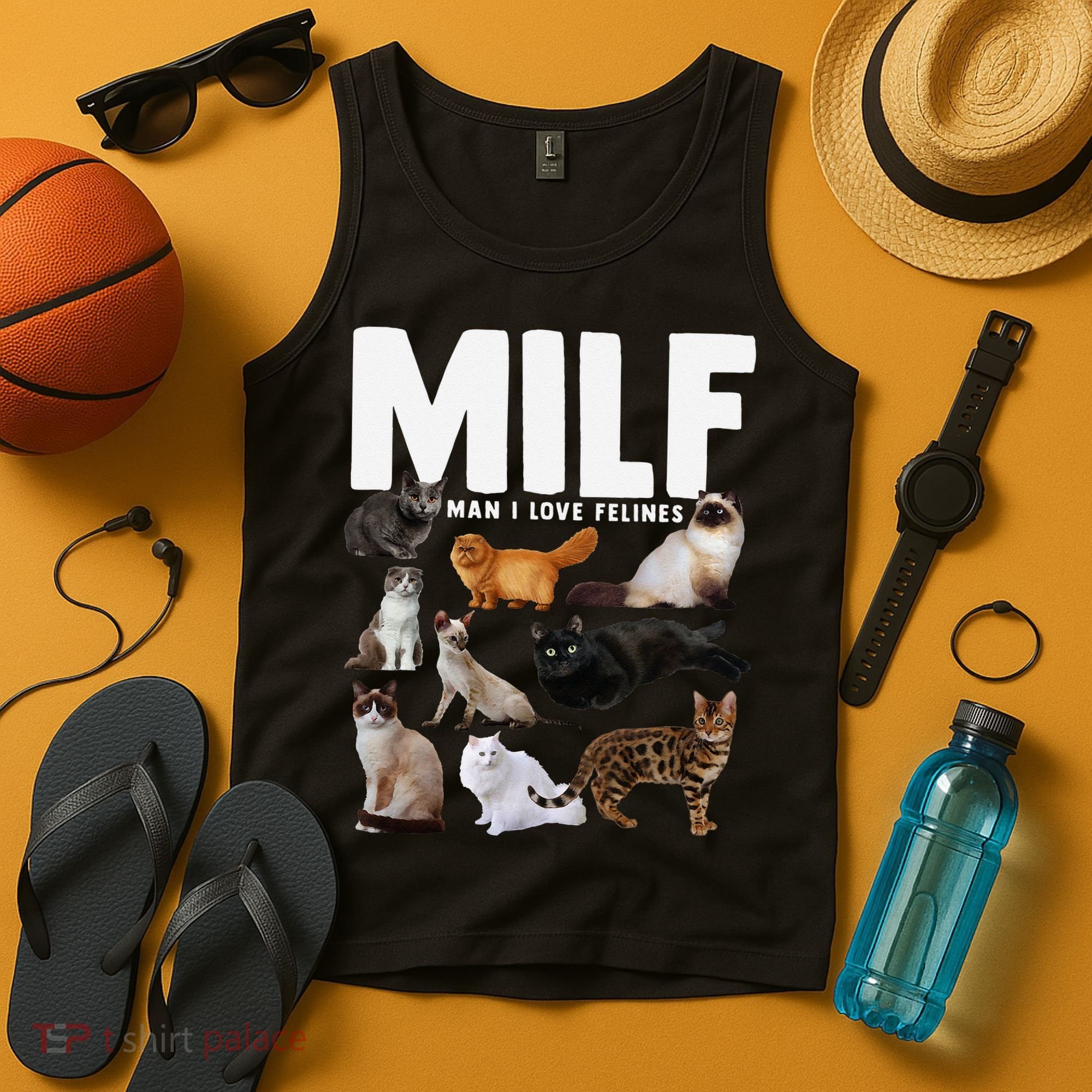 MILF Man I Love Felines Funny Cats Tank Top