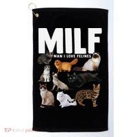 MILF Man I Love Felines Funny Cats Golf Towel thumb 0
