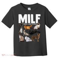 MILF Man I Love Felines Funny Cats Toddler T-Shirt thumb 0