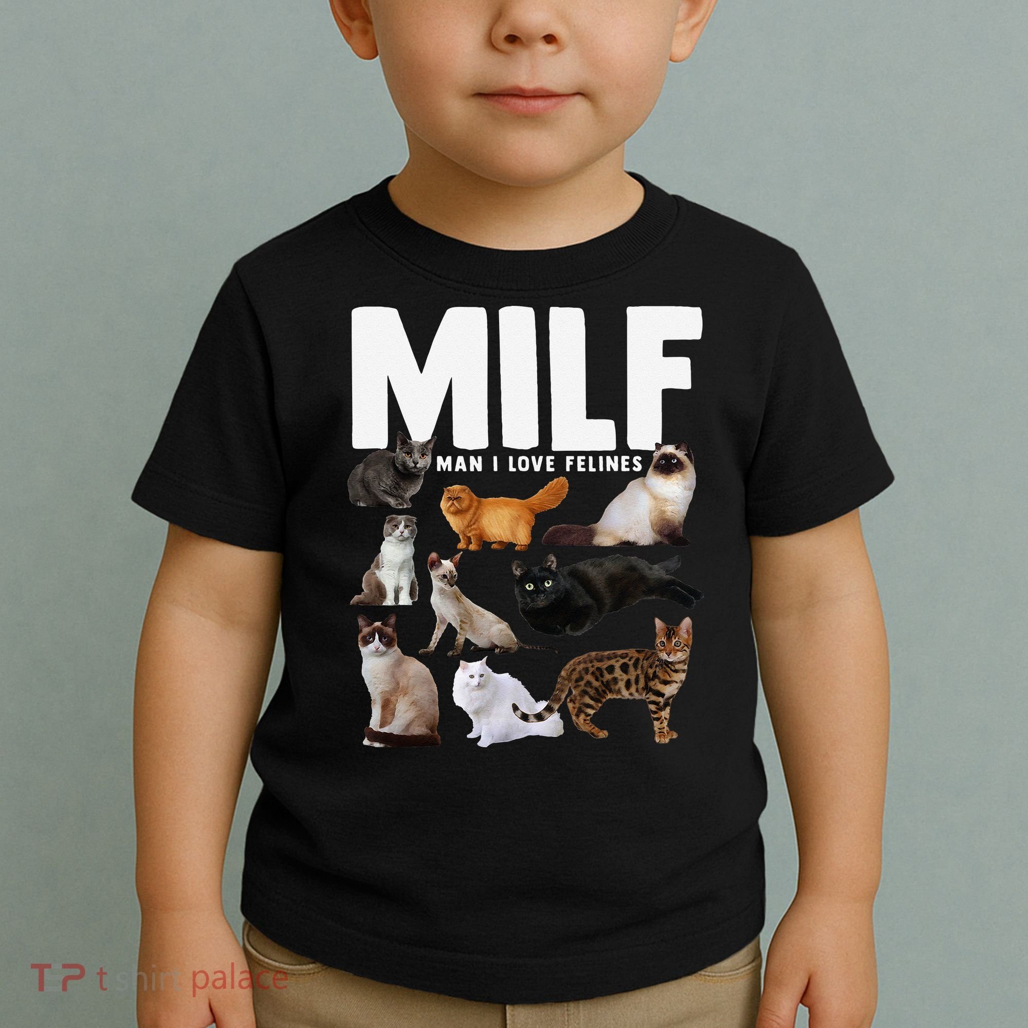 MILF Man I Love Felines Funny Cats Toddler T-Shirt