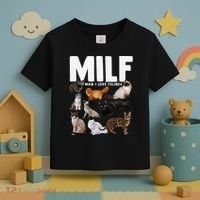 MILF Man I Love Felines Funny Cats Toddler T-Shirt thumb 3