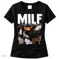 MILF Man I Love Felines Funny Cats Women's T-Shirt thumb 0