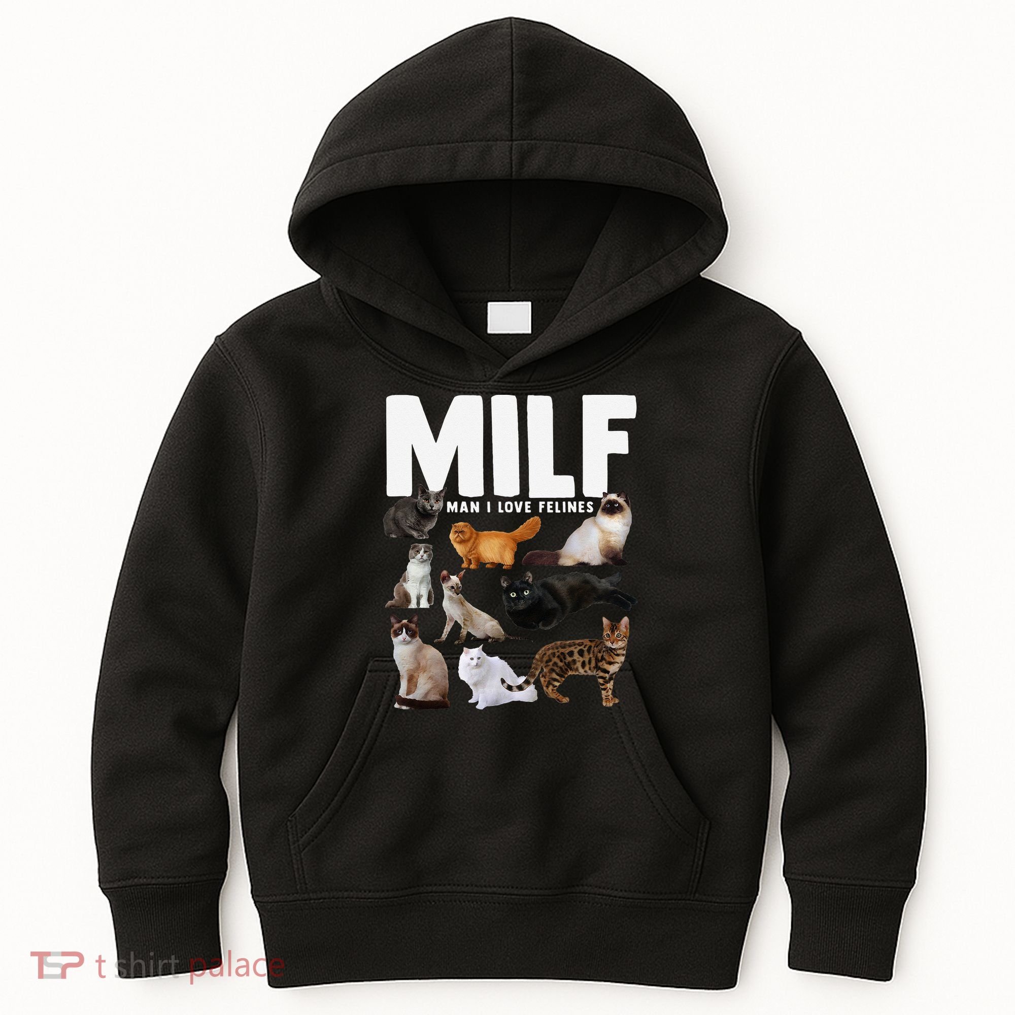MILF Man I Love Felines Funny Cats Kids Hoodie