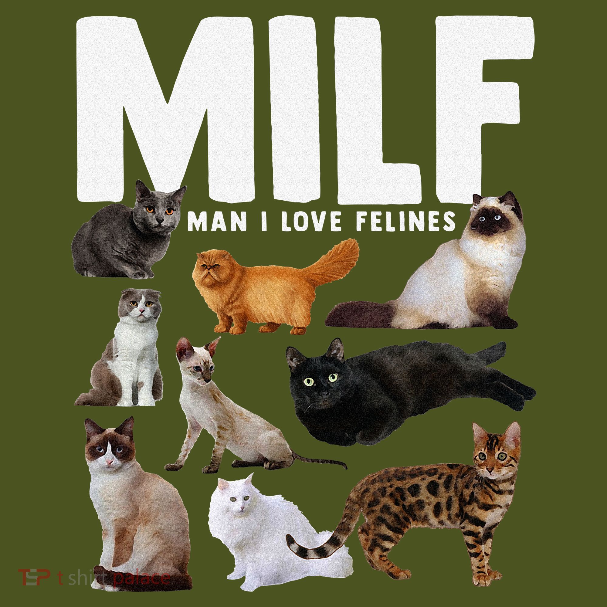 MILF Man I Love Felines Funny Cats The Baniff Cuffed Pom Beanie