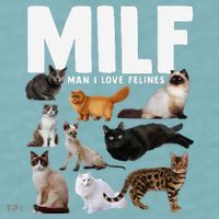 MILF Man I Love Felines Funny Cats Sueded Cloud Jersey T-Shirt thumb 2