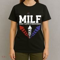MILF Man I Love Fireworks Funny American 4th Of July T-Shirt thumb 4
