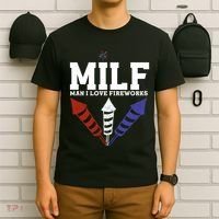 MILF Man I Love Fireworks Funny American 4th Of July T-Shirt thumb 6