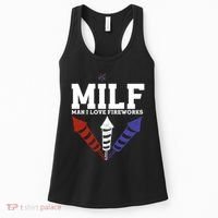 MILF Man I Love Fireworks Funny American 4th Of July Women's Tank Top thumb 0