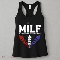 MILF Man I Love Fireworks Funny American 4th Of July Women's Tank Top thumb 3