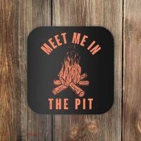 Meet Me In The Pit Campfire Coaster thumb 0
