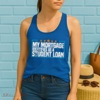 My Mortgage Identifies As A Student Loan College Students Women's Tank Top thumb 2