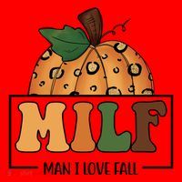 MILF Man I Love Fall Pumpkin Funny Santa Hat thumb 1