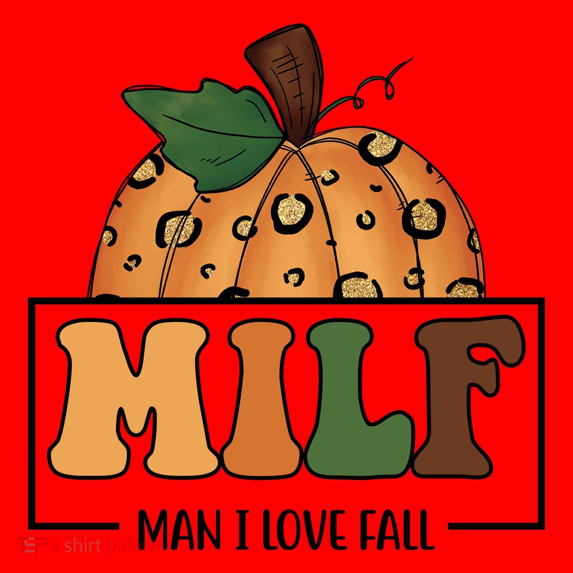 MILF Man I Love Fall Pumpkin Funny Santa Hat