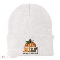 MILF Man I Love Fall Pumpkin Funny Beanie thumb 0