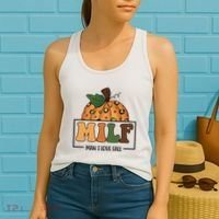 MILF Man I Love Fall Pumpkin Funny Women's Tank Top thumb 2