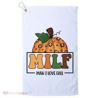 MILF Man I Love Fall Pumpkin Funny Golf Towel thumb 0