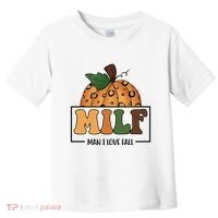 MILF Man I Love Fall Pumpkin Funny Toddler T-Shirt thumb 0