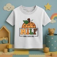 MILF Man I Love Fall Pumpkin Funny Toddler T-Shirt thumb 3