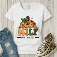 MILF Man I Love Fall Pumpkin Funny Women's T-Shirt thumb 3