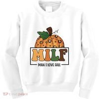 MILF Man I Love Fall Pumpkin Funny Kids Sweatshirt thumb 0
