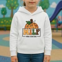 MILF Man I Love Fall Pumpkin Funny Kids Hoodie thumb 3