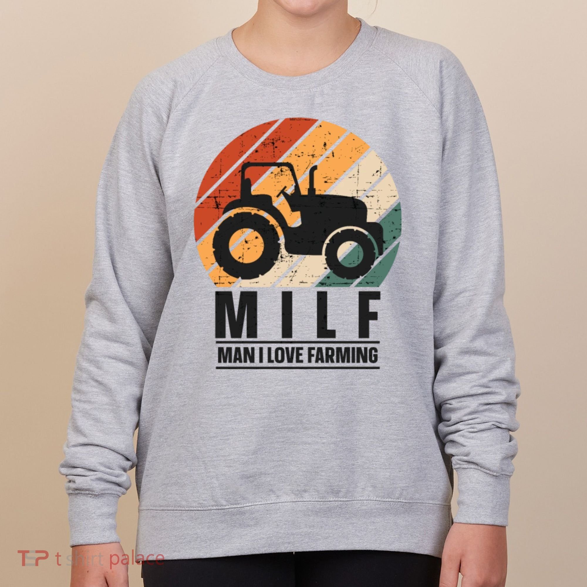 MILF Man I Love Farming Funny Farm Tractor Lover Women's Sweatshirt