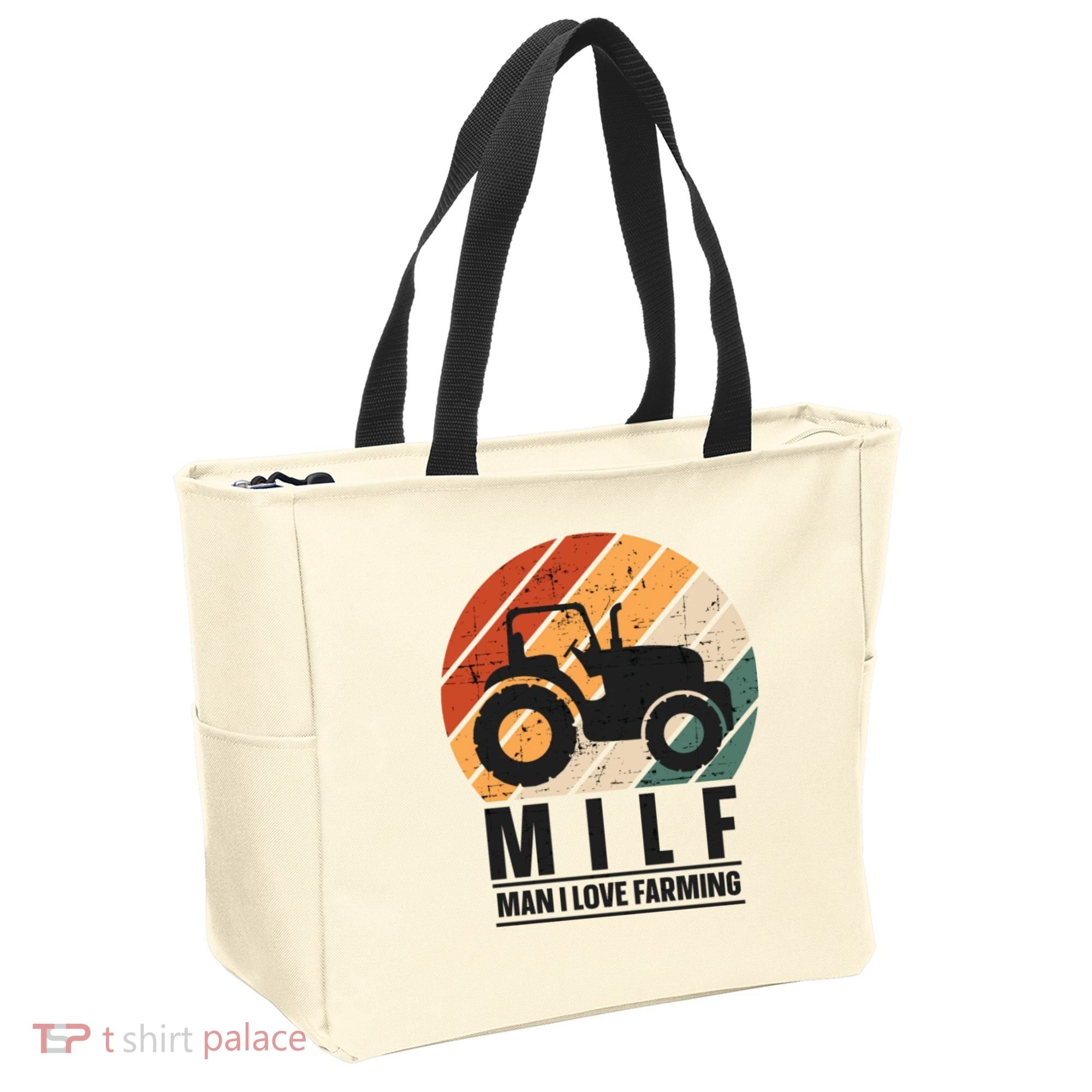 MILF Man I Love Farming Funny Farm Tractor Lover Tote Bag