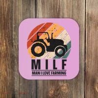 MILF Man I Love Farming Funny Farm Tractor Lover Coaster thumb 0