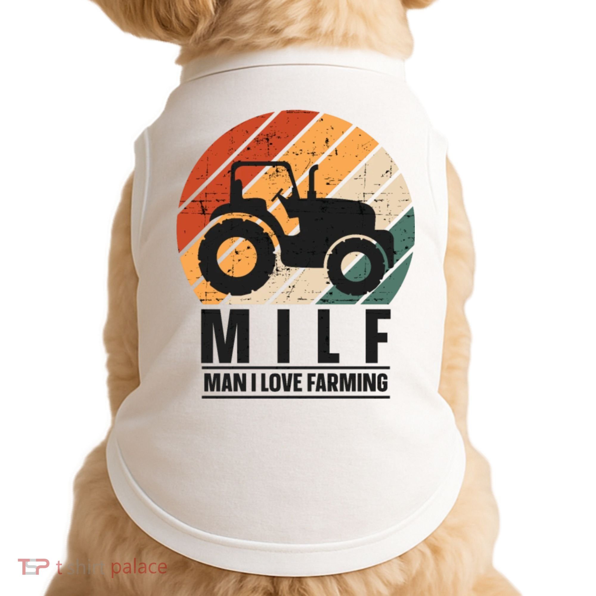 MILF Man I Love Farming Funny Farm Tractor Lover Doggie Tank