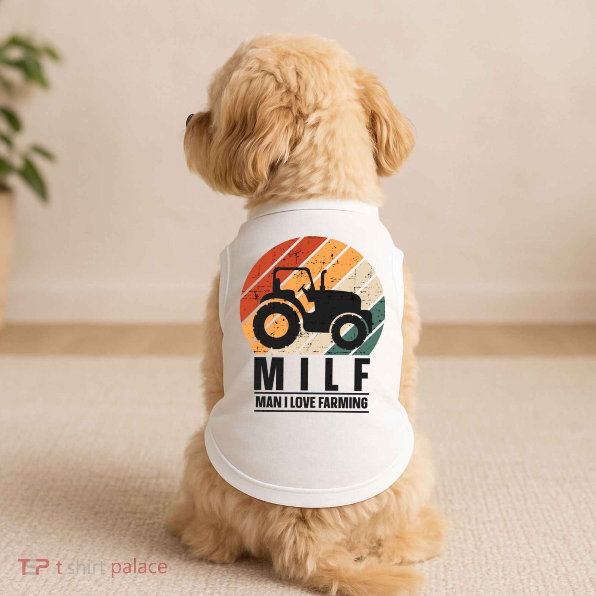 MILF Man I Love Farming Funny Farm Tractor Lover Doggie Tank