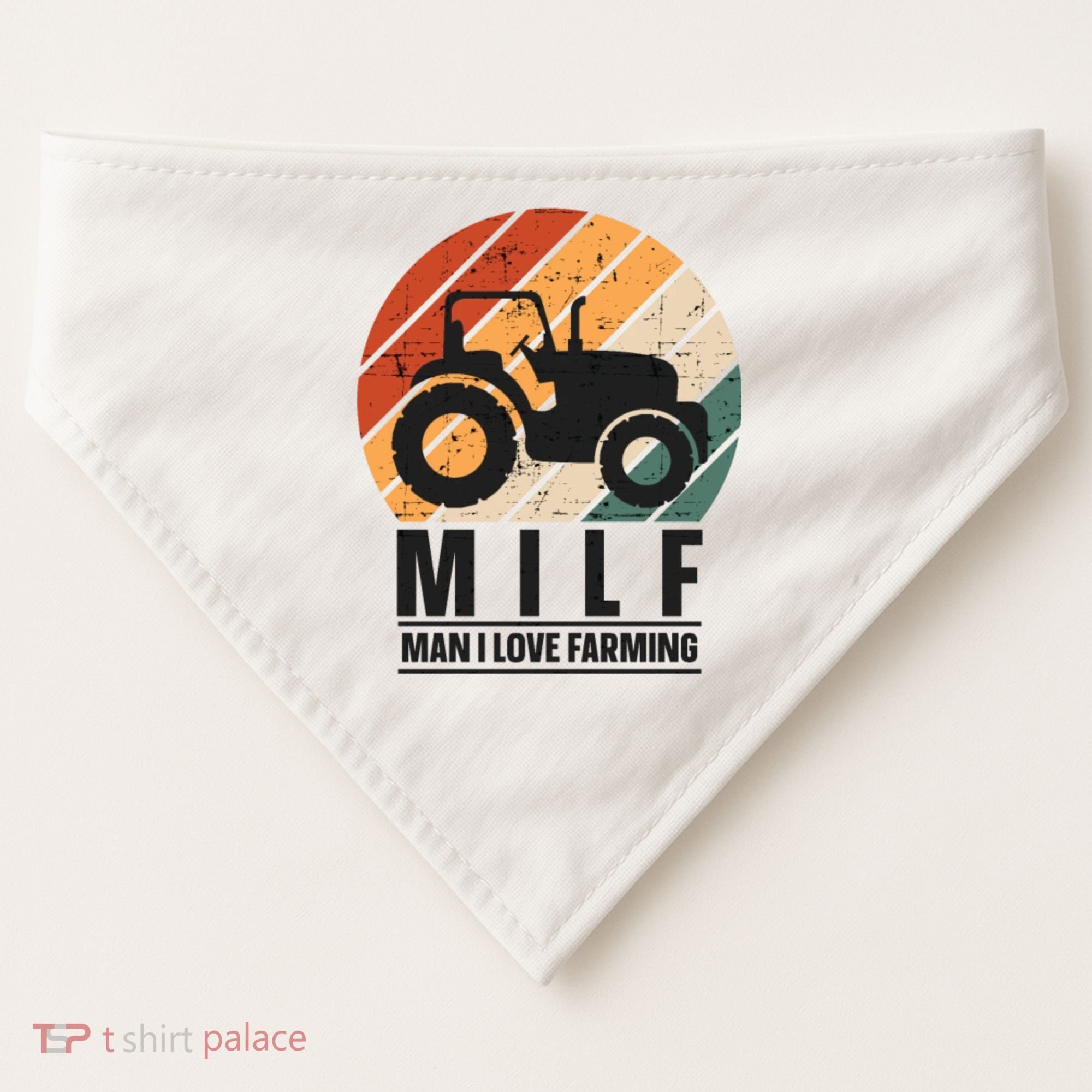 MILF Man I Love Farming Funny Farm Tractor Lover USA-Made Doggie Bandana