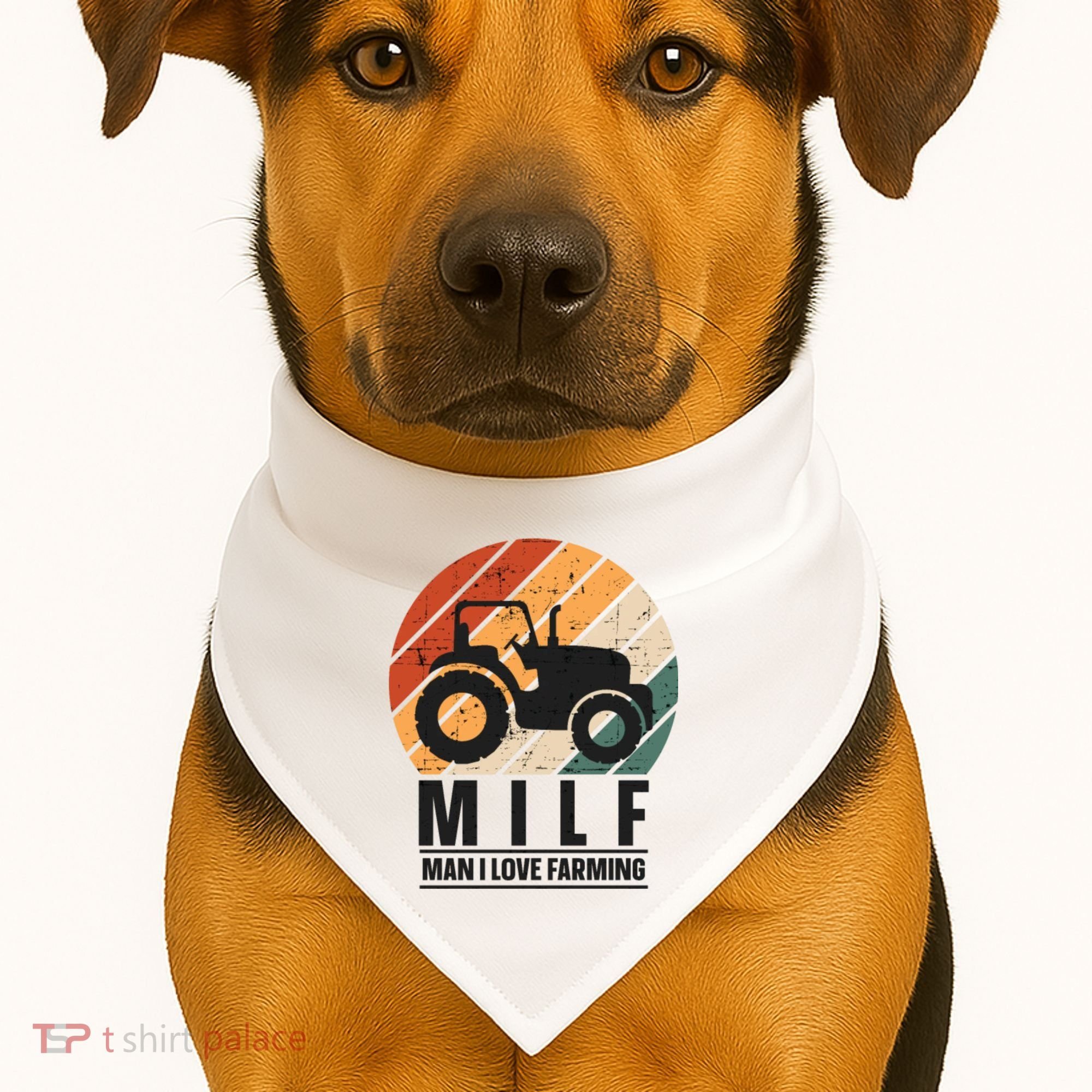 MILF Man I Love Farming Funny Farm Tractor Lover USA-Made Doggie Bandana