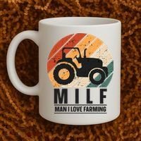 MILF Man I Love Farming Funny Farm Tractor Lover Coffee Mug thumb 2