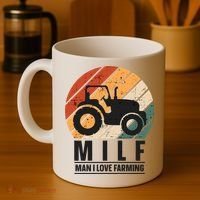 MILF Man I Love Farming Funny Farm Tractor Lover Coffee Mug thumb 4