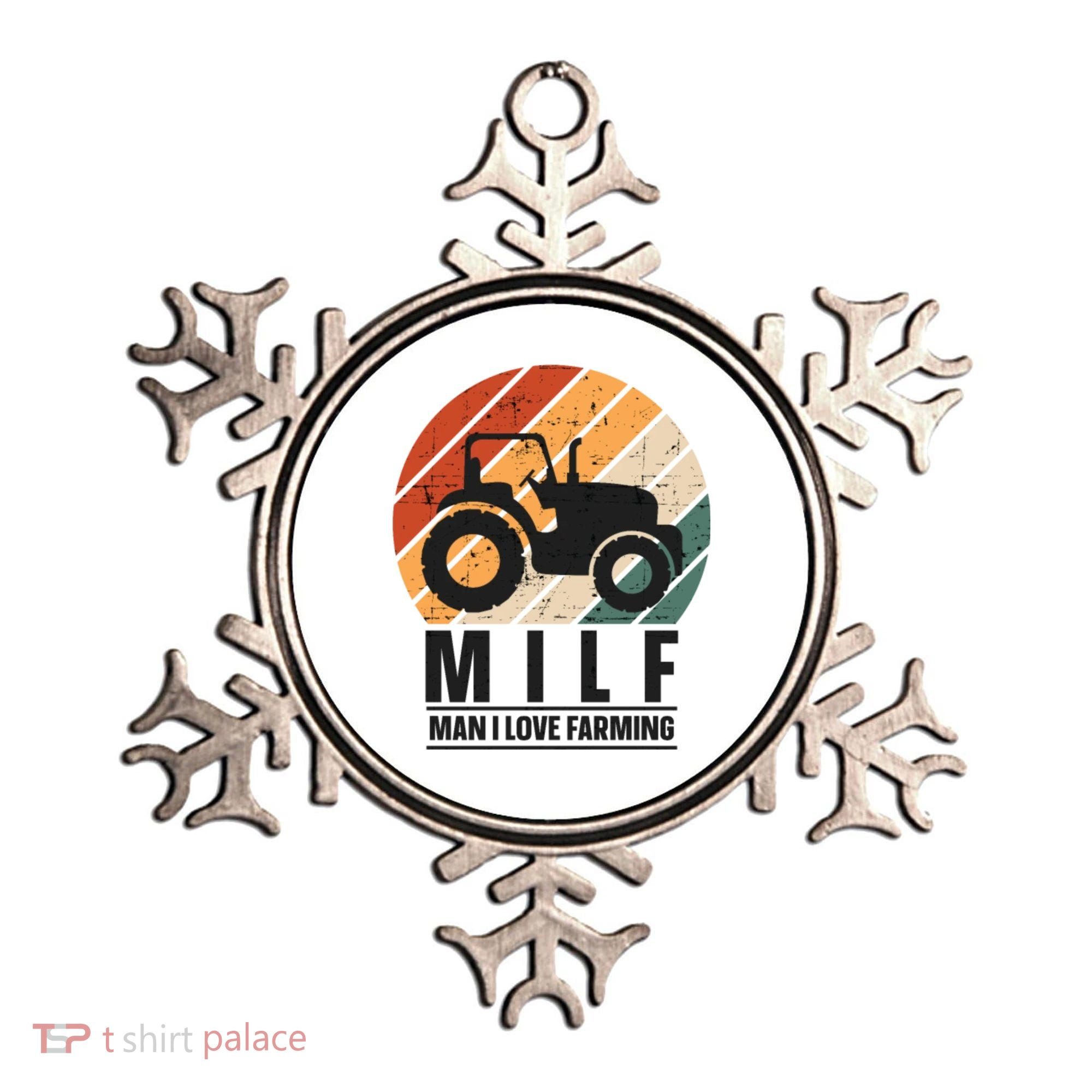 MILF Man I Love Farming Funny Farm Tractor Lover Ornament