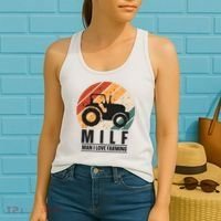 MILF Man I Love Farming Funny Farm Tractor Lover Women's Tank Top thumb 2