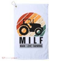MILF Man I Love Farming Funny Farm Tractor Lover Golf Towel thumb 0