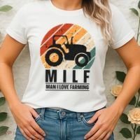 MILF Man I Love Farming Funny Farm Tractor Lover Women's T-Shirt thumb 2