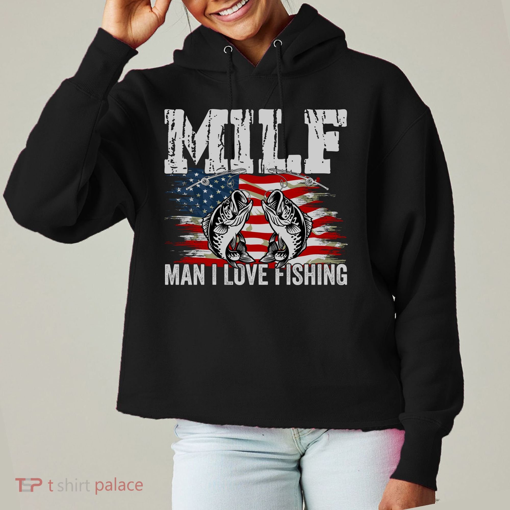 MILF Man I Love Fishing Ladies Heavyweight Boxy Pullover Hoodie